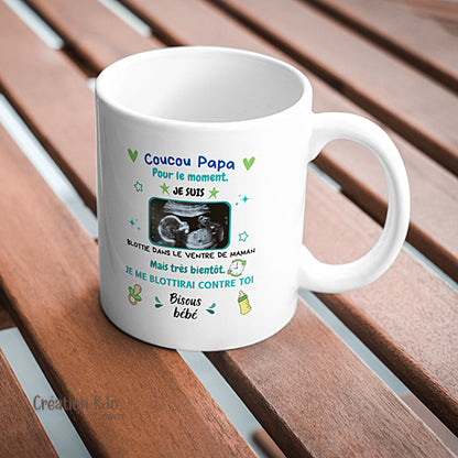 mug papa bébé tasse échographie