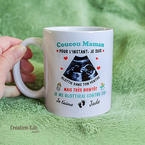 mug pour futur maman échographie bébé