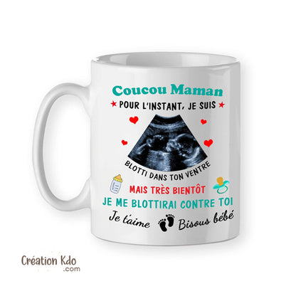 mug maman fête des mère cadeau tasse échographie