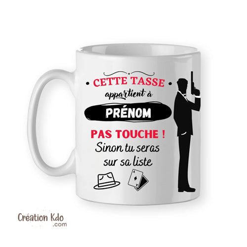 mug humour james bond 007 agent secret tasse drôle pour homme