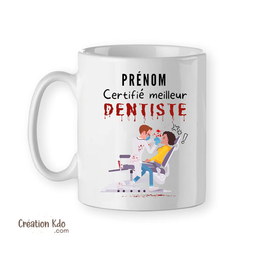 mug dentiste humour horror tasse cabinet dentaire personnalisé