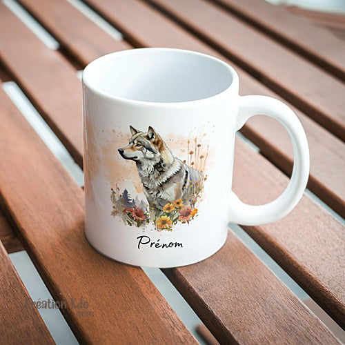 mug loup tasse personnalisé