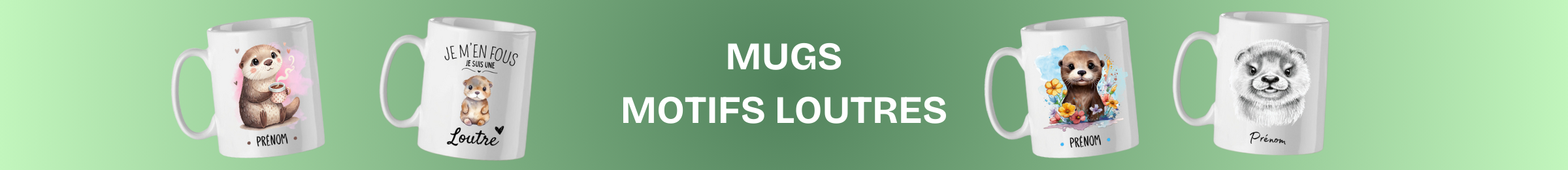 mug loutre tasse cadeau personnalisé prénom animaux