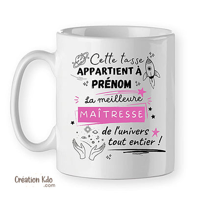 mug personnalisé maitresse tasse cadeau