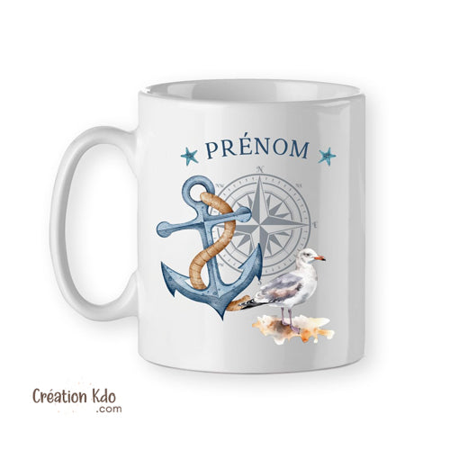 mug capitaine nautique bateau tasse