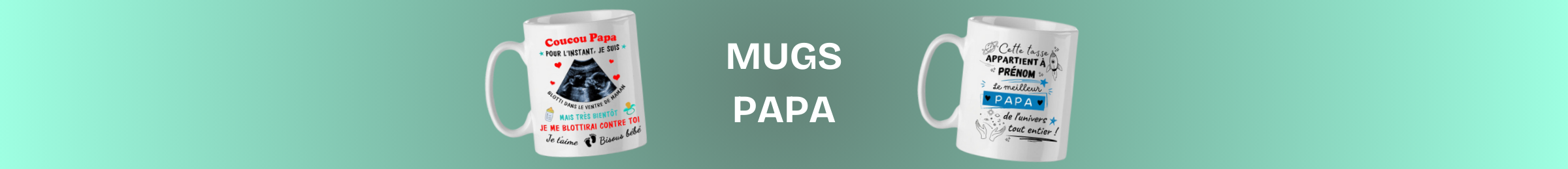 cadeau fête des pères mug message personnalisé tasse