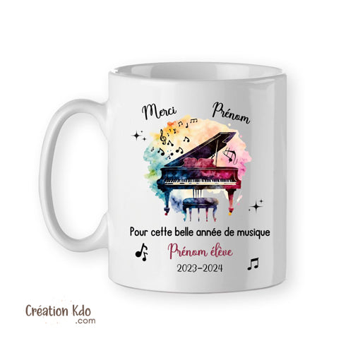 mug merci prof de musique piano tasse professeur année