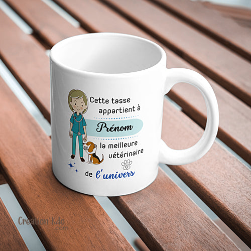 cette tasse appartient vétérinaire mug personnalisé cadeau