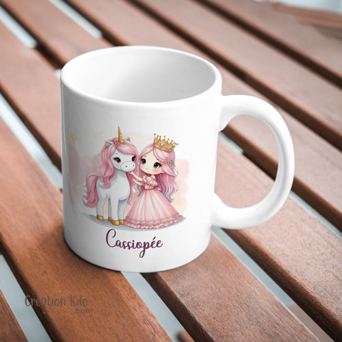 mug princesse tasse cadeau enfant licorne