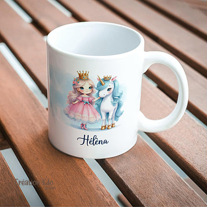 mug princesse tasse cadeau enfant licorne