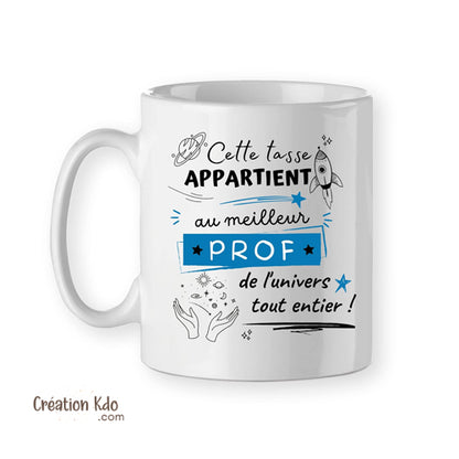 prof mug professeur tasse cadeau personnalisé prénom
