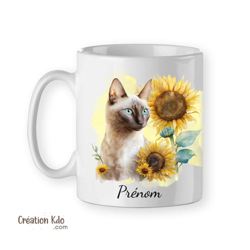 mug chat siamois tasse chaton aquarelle