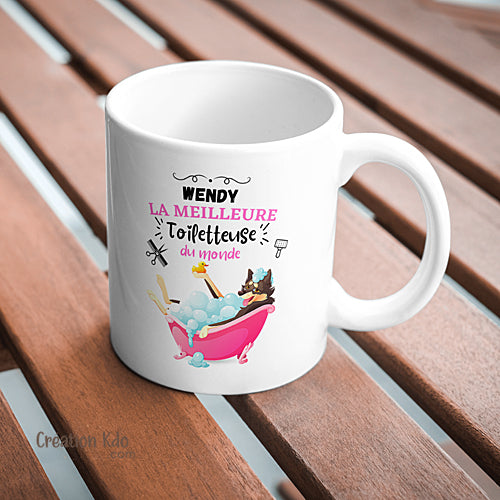 mug toiletteuse canin tasse cadeau chien toilettage chat
