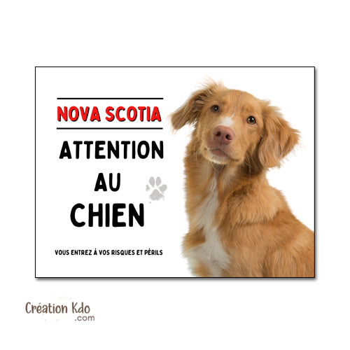 plaque nova scotia attention au chien panneau je monte la garde pancarte