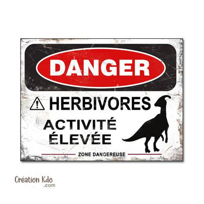 panneau danger dinosaure plaque jurassic park pancarte area dino