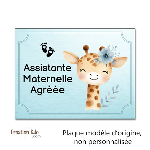 Plaque assistante maternelle panneau nounou nourrice pancarte à personnaliser