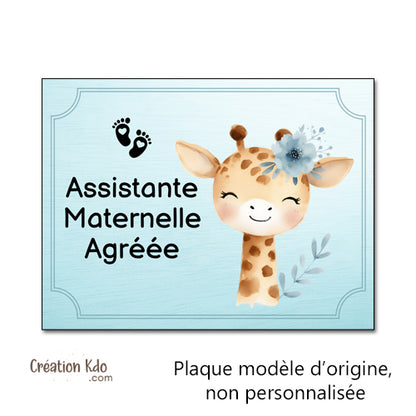 Plaque assistante maternelle panneau nounou nourrice pancarte à personnaliser