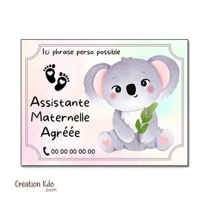 Plaque assistante maternelle panneau nounou nourrice pancarte à personnaliser