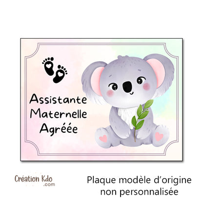 Plaque assistante maternelle panneau nounou nourrice pancarte à personnaliser