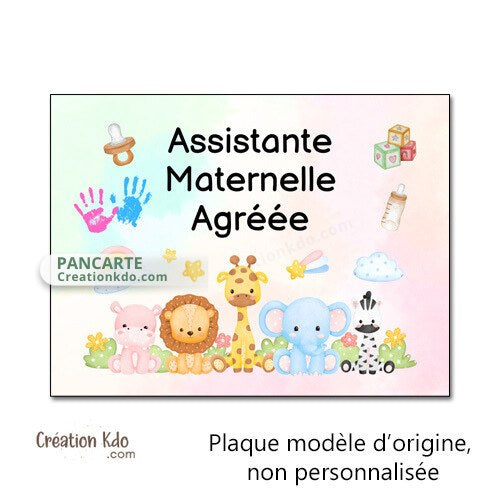 plaque pour assistante maternelle agréée panneau nounou nourrice pancarte personnalisée