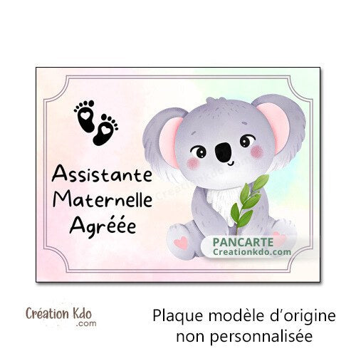 Plaque assistante maternelle panneau nounou nourrice pancarte à personnaliser
