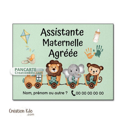 panneau assistante maternelle plaque nounou nourrice métier