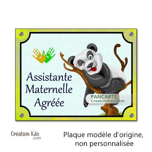 Plaque assistante maternelle panneau nounou nourrice pancarte à personnaliser