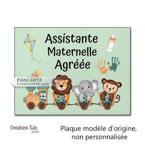 panneau assistante maternelle plaque nounou nourrice métier