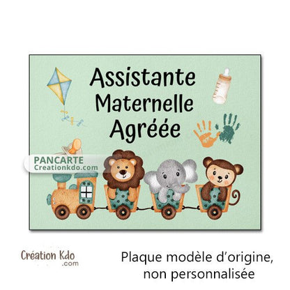 panneau assistante maternelle plaque nounou nourrice métier
