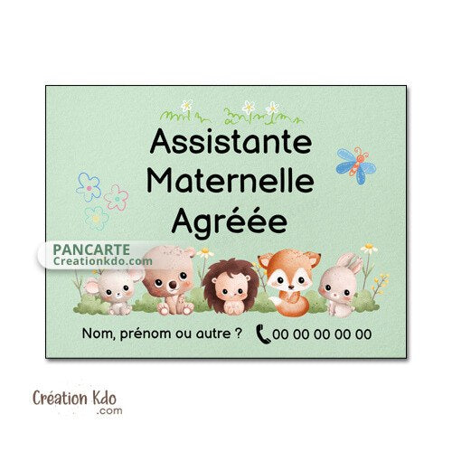 plaque assistante maternelle agréée panneau nounou nourrice pancarte personnalisée
