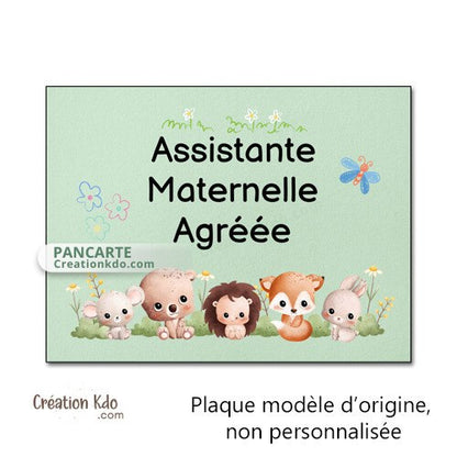 plaque assistante maternelle agréée panneau nounou nourrice pancarte personnalisée