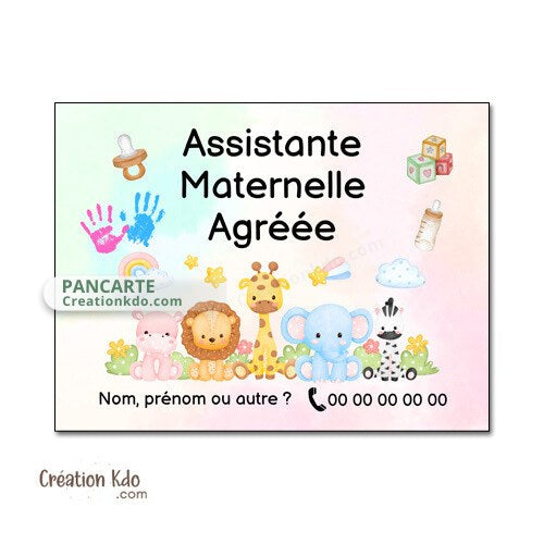 plaque pour assistante maternelle agréée panneau nounou nourrice pancarte personnalisée