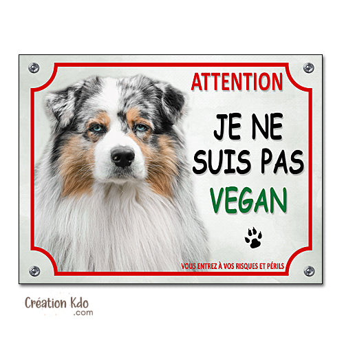 berger australien plaque attention au chien panneau portail je monte la garde