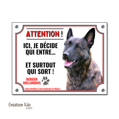 berger hollandais plaque chien entre qui veut sort qui peut panneau portail