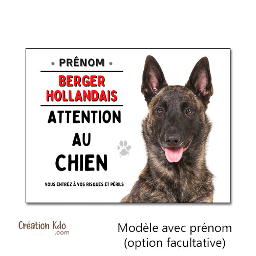 je monte la garde panneau berger hollandais plaque attention au chien pancarte