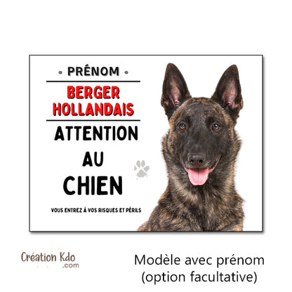 je monte la garde panneau berger hollandais plaque attention au chien pancarte