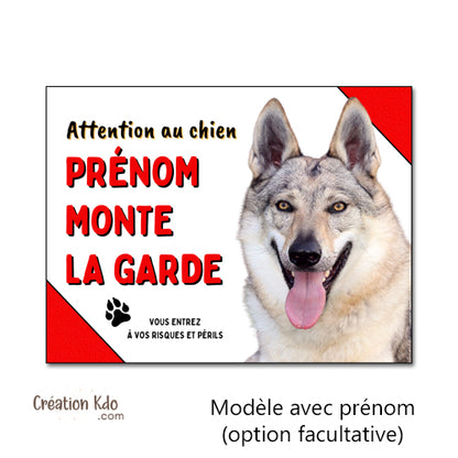 je monte la garde chien loup tchèque panneau portail