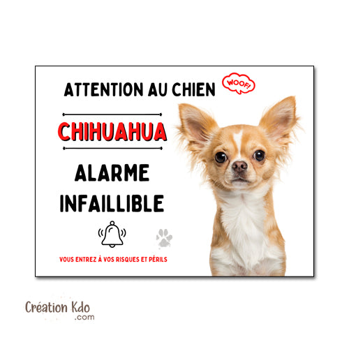 humour de chihuahua panneau monte la garde