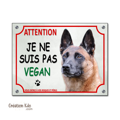 plaque malinois panneau portail chien je monte la garde