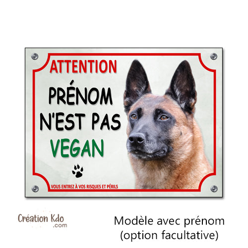 plaque malinois panneau portail chien je monte la garde