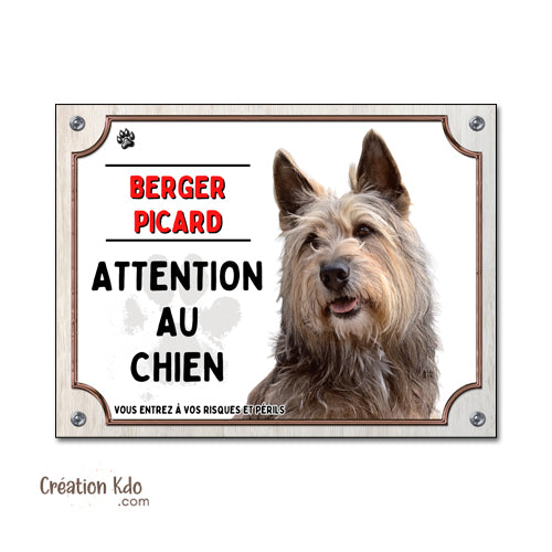 panneau berger picard je monte la garde plaque attention au chien pancarte
