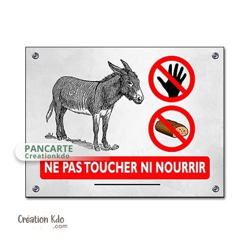 panneau ne pas nourrir âne cheval plaque ne pas donner à manger aux animaux chevaux pancarte