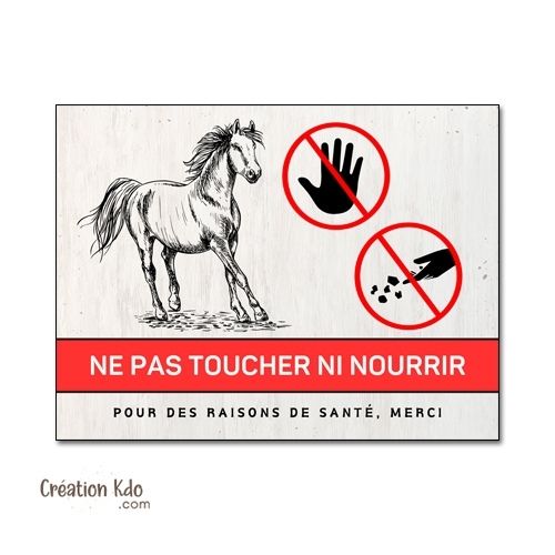 panneau ne pas nourrir cheval plaque ne pas donner à manger aux animaux chevaux pancarte