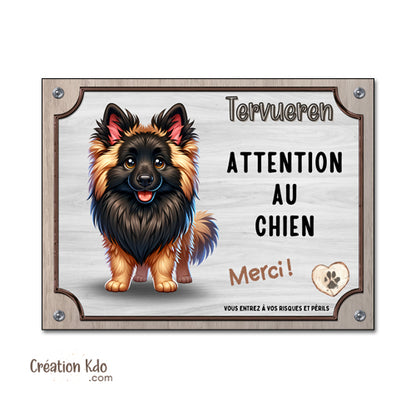 panneau tervueren attention au chien plaque je monte la garde malinois