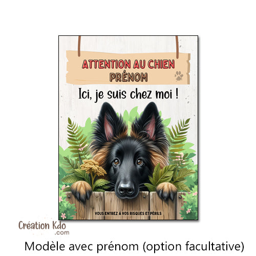 panneau tervueren attention au chien plaque je monte la garde malinois