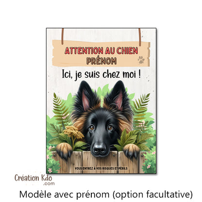 panneau tervueren attention au chien plaque je monte la garde malinois