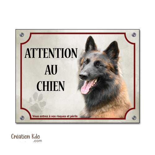 panneau tervueren attention au chien plaque je monte la garde malinois