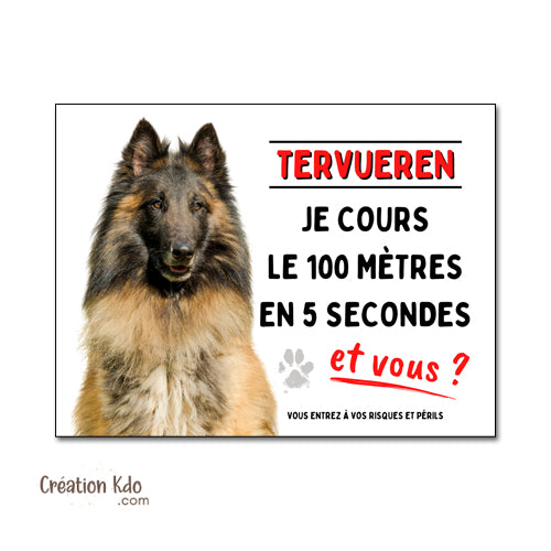 plaque humour tervueren attention au chien panneau je monte la garde