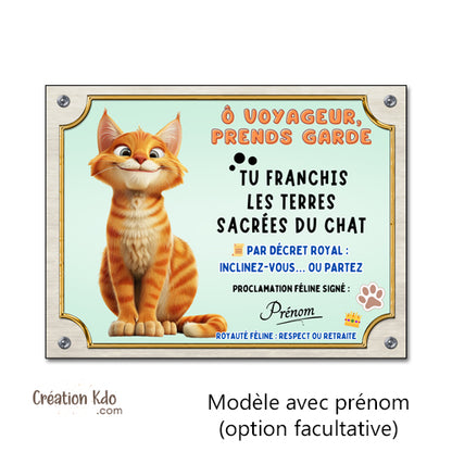 panneau décorative chat plaque