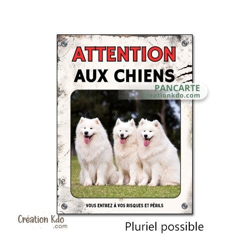 plaque attention au chien personnalisée photo je monte la garde panneau portail